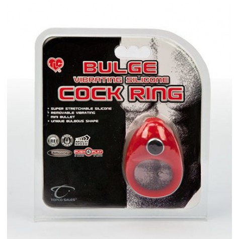 Эрекционное кольцо с вибропулей TLC Buldge Vibrating Silicone Cock Ring