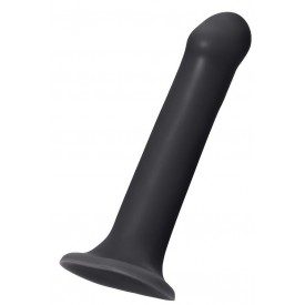 Черный фаллос на присоске Silicone Bendable Dildo XL - 20 см.