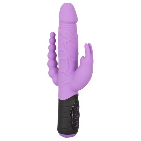 Сиреневый тройной вибратор Triple Vibrator - 22,2 см.